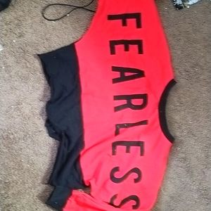 Justice fearless cropped sweater